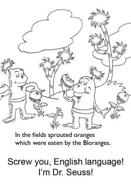 Dr. Seuss Rhymes Orange